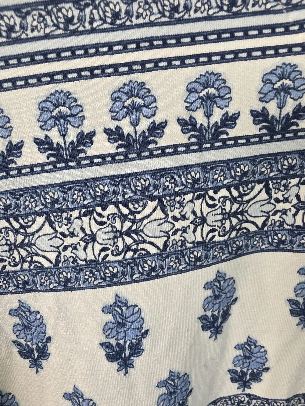 New XS Petite J. Jill Blue White Printed Mini Summer Floral Dress Wearever - Picture 6 of 6